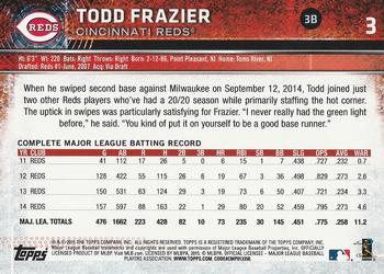 2015 Topps Opening Day - Blue #3 Todd Frazier Back