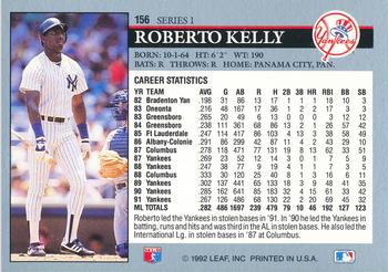 2014 Leaf Best of Baseball - Leaf Memories 1992 Buyback Gold #156 Roberto Kelly Back