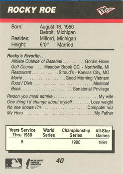 1989 T&M Sports Umpires #40 Rocky Roe Back