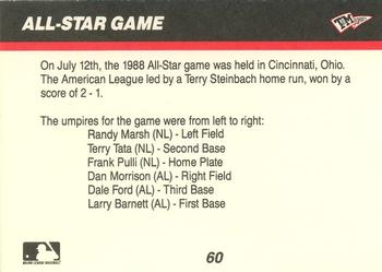 1989 T&M Sports Umpires #60 1988 All-Star Game - Randy Marsh / Terry Tata / Frank Pulli Back