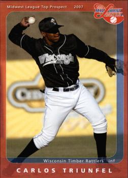 2007 Grandstand Midwest League Top Prospects #NNO Carlos Triunfel Front