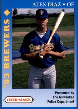 1993 Milwaukee Brewers Police #NNO Alex Diaz Front