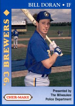 1993 Milwaukee Brewers Police #NNO Bill Doran Front