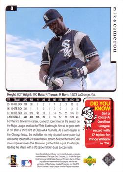 1998 Collector's Choice Chicago White Sox #8 Mike Cameron Back