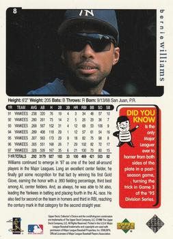 1998 Collector's Choice New York Yankees #8 Bernie Williams Back