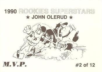 1990 M.V.P. Rookies Superstars Set of 12 (unlicensed) #2 John Olerud Back