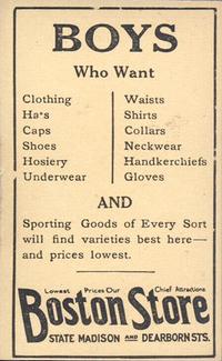 1917 Boston Store (H801-8) #35 Gavvy Cravath Back