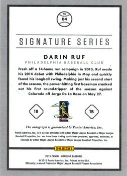 2015 Donruss - Signature Series #84 Darin Ruf Back