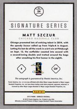 2015 Donruss - Signature Series #24 Matt Szczur Back