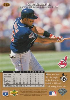1996 Upper Deck All-Star Card Set 3x5 #313 Sandy Alomar Jr. Back