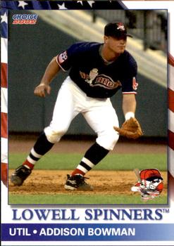 2002 Choice Lowell Spinners #22 Addison Bowman Front
