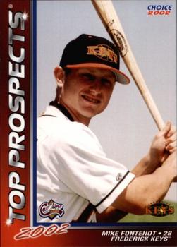 2002 Choice Carolina League Top Prospects #03 Mike Fontenot Front
