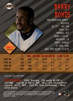 1997 Bowman - Bowman's Best Preview Refractors #BBP 3 Barry Bonds Back