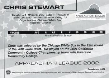 2002 Grandstand Appalachian League Top Prospects #NNO Chris Stewart Back