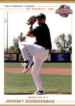 2002 Grandstand California League Top Prospects #NNO Jeremy Bonderman Front