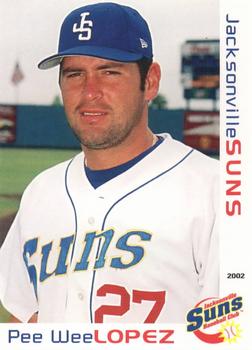 2002 Grandstand Jacksonville Suns #16 Pee Wee Lopez Front