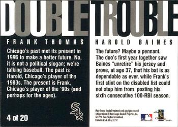1997 Ultra - Double Trouble #4 Harold Baines / Frank Thomas Back