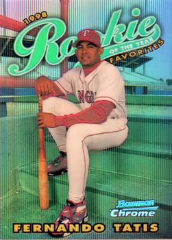 1997 Bowman Chrome - 1998 Rookie of the Year Favorites Refractor #ROY15 Fernando Tatis Front