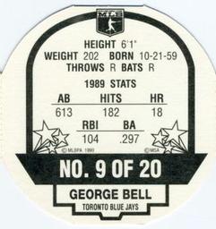 1990 Tetley Tea Discs #9 George Bell Back