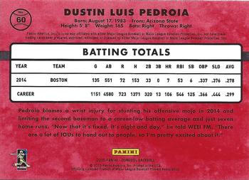 2015 Donruss - Stat Line Career #60 Dustin Pedroia Back