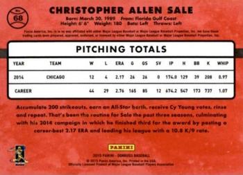 2015 Donruss - Stat Line Career #68 Chris Sale Back