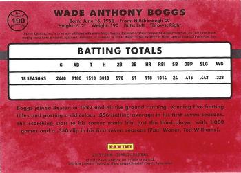 2015 Donruss - Hot Off The Press #190 Wade Boggs Back