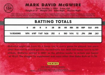 2015 Donruss - Press Proofs Silver #184 Mark McGwire Back