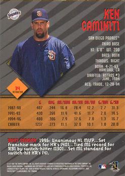 1997 Bowman's Best - Refractors #34 Ken Caminiti Back