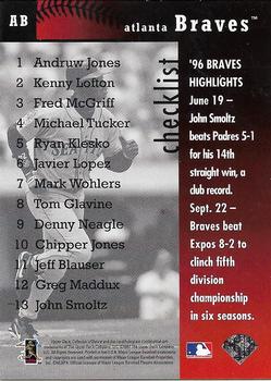 1997 Collector's Choice Atlanta Braves #AB Atlanta Braves Logo Back