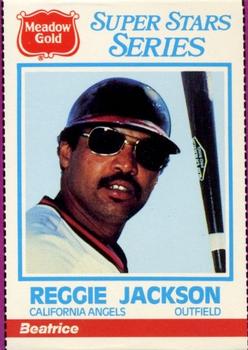 1986 Meadow Gold Blank Back #NNO Reggie Jackson Front