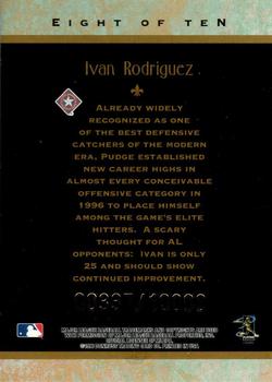 1997 Donruss - Diamond Kings Canvas #8 Ivan Rodriguez Back