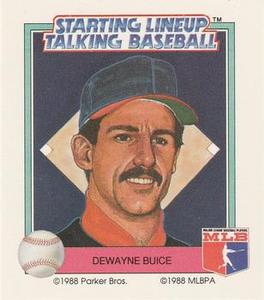 1988 Parker Bros. Starting Lineup Talking Baseball California Angels #28 DeWayne Buice Front