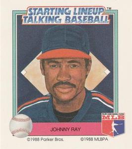1988 Parker Bros. Starting Lineup Talking Baseball California Angels #15 Johnny Ray Front