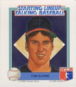 1988 Parker Bros. Starting Lineup Talking Baseball Atlanta Braves #30 Tom Glavine Front