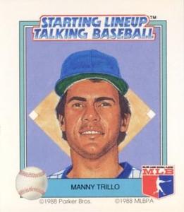 1988 Parker Bros. Starting Lineup Talking Baseball Chicago Cubs #18 Manny Trillo Front