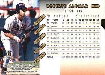 1997 Donruss - Press Proofs Gold #37 Roberto Alomar Back