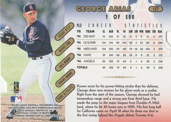 1997 Donruss - Press Proofs Gold #127 George Arias Back