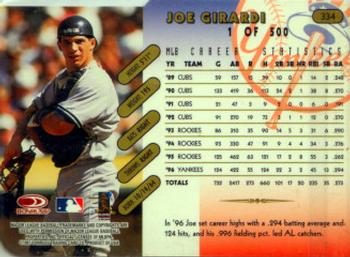 1997 Donruss - Press Proofs Gold #334 Joe Girardi Back