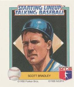 1988 Parker Bros. Starting Lineup Talking Baseball Seattle Mariners #11 Scott Bradley Front