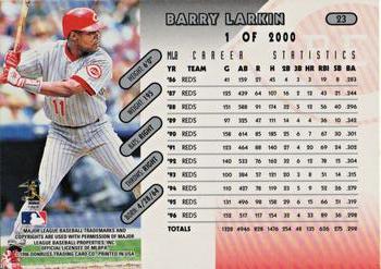 1997 Donruss - Press Proofs Silver #23 Barry Larkin Back