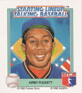 1988 Parker Bros. Starting Lineup Talking Baseball Minnesota Twins #18 Kirby Puckett Front