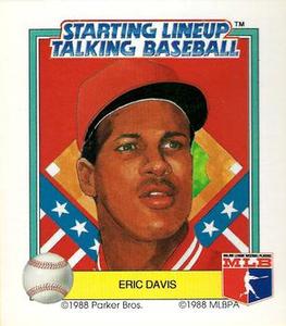 1988 Parker Bros. Starting Lineup Talking Baseball Cincinnati Reds #21 Eric Davis Front