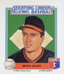 1988 Parker Bros. Starting Lineup Talking Baseball Cleveland Indians #15 Brook Jacoby Front