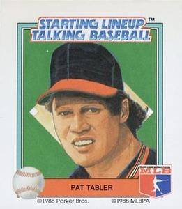 1988 Parker Bros. Starting Lineup Talking Baseball Cleveland Indians #13 Pat Tabler Front