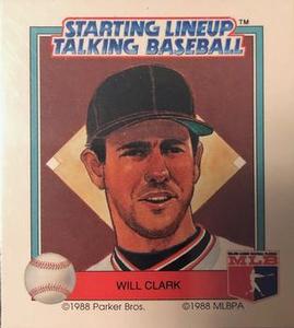 1988 Parker Bros. Starting Lineup Talking Baseball San Francisco Giants #13 Will Clark Front