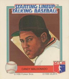 1988 Parker Bros. Starting Lineup Talking Baseball San Francisco Giants #19 Candy Maldonado Front