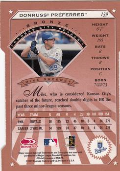 1997 Donruss Preferred - Cut to the Chase #139 Mike Sweeney Back