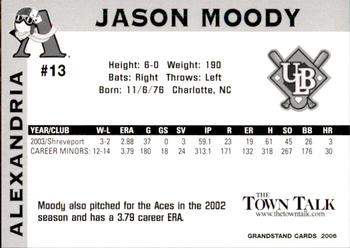 2006 Grandstand Alexandria Aces #15 Jason Moody Back