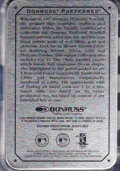 1997 Donruss Preferred - Tin Packs #NNO Jeff Bagwell Back