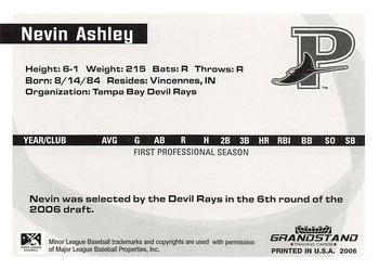 2006 Grandstand Appalachian League Top Prospects #NNO Nevin Ashley Back